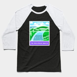 The Open Road Awaits Van Life Camping Baseball T-Shirt